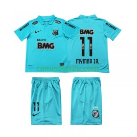 Camisolas de futebol Santos Neymar JR 11 Retro Criança Equipamento 3ª 2011-2012 Manga Curta